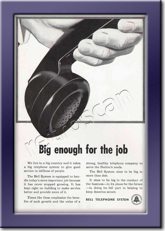 1951 vintage Bell Telehone Systems ad
