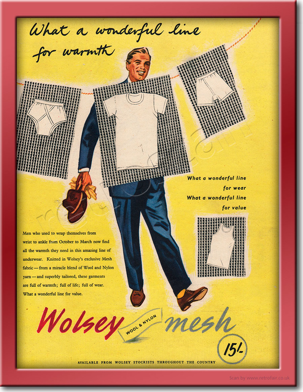 1955 Wolsey X Briefs Vintage Ad