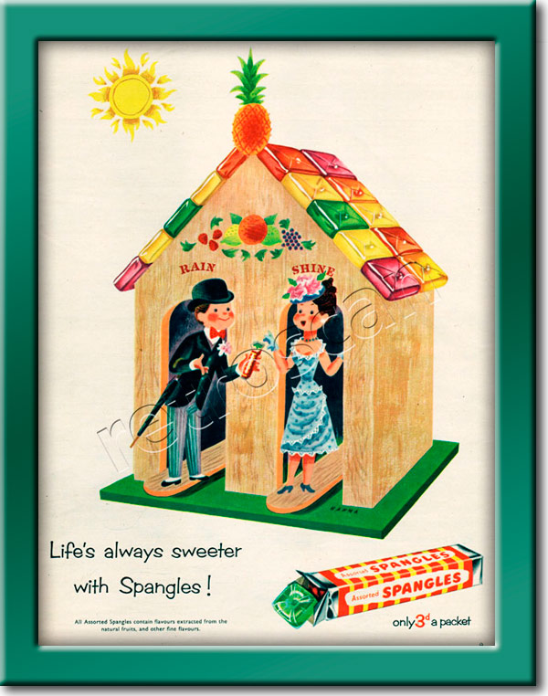 1954 retro Spangles advert