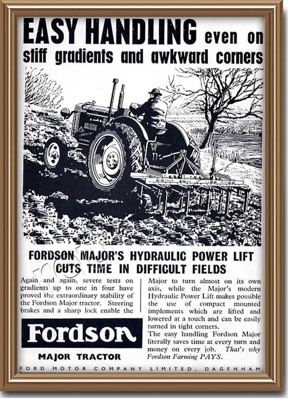 1950 Fordson Major Tractors Vintage Ad