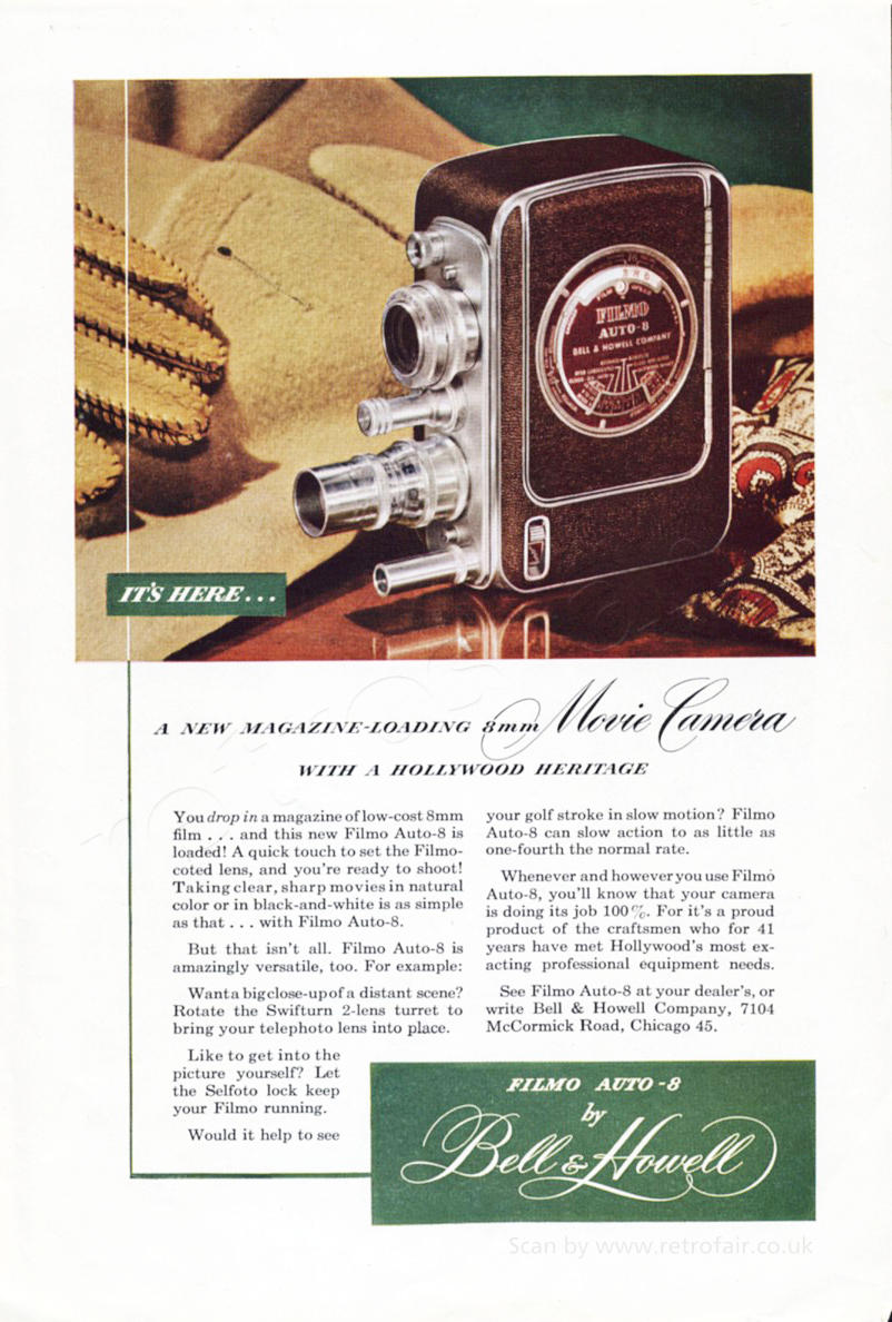 1948 Bell & Howell Movie Camera ad