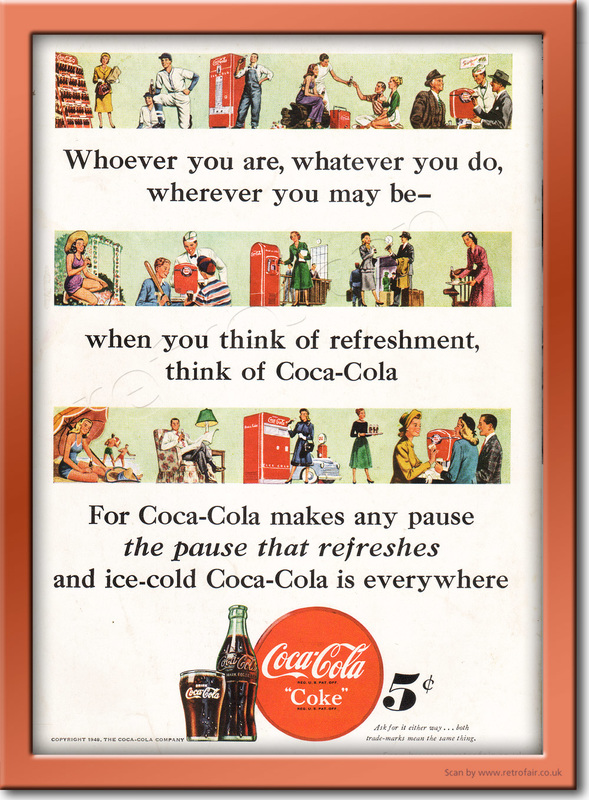  1948 Coca Cola - framed preview retro