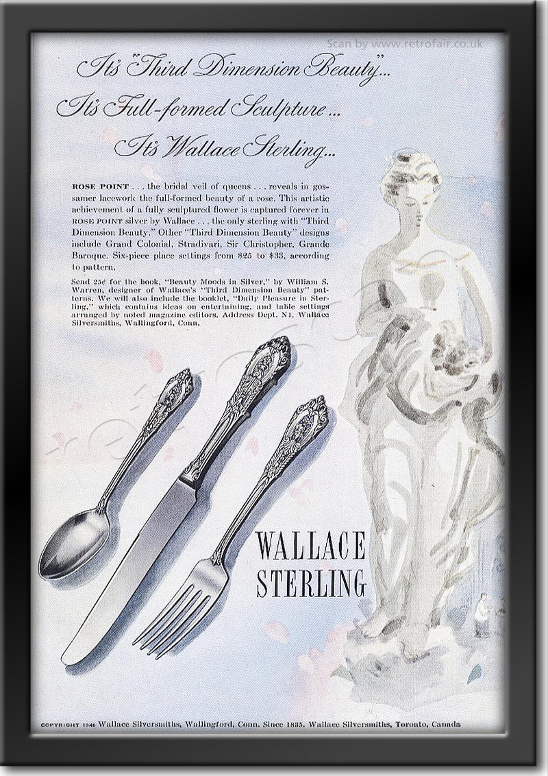 vintage 1948 Wallace Sterling ad