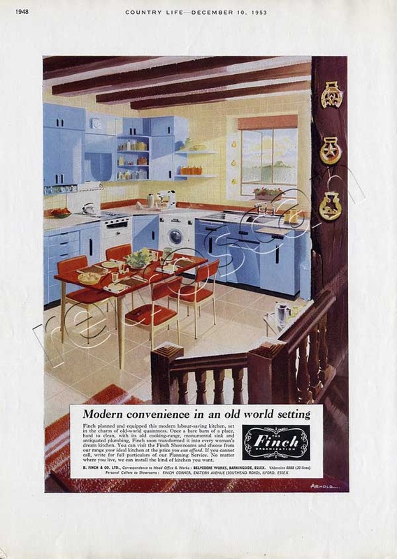 1953 FinchKitchens advert