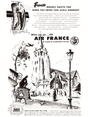 1949 Air France Vintage Ad