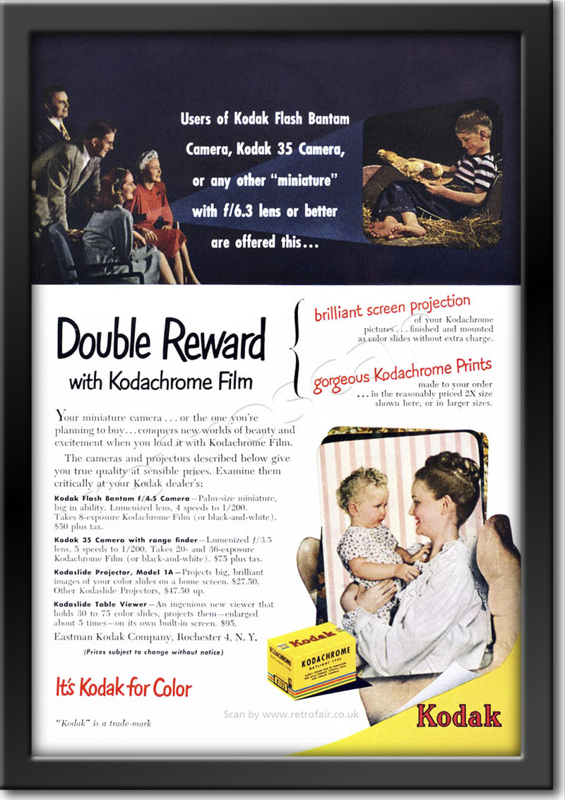1949 retro Kodak Kodachrome  advert