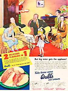  1953 Wall's Ice Cream - vintage ad