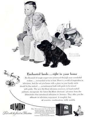 1950 Du Mont Television Vintage  print Ad
