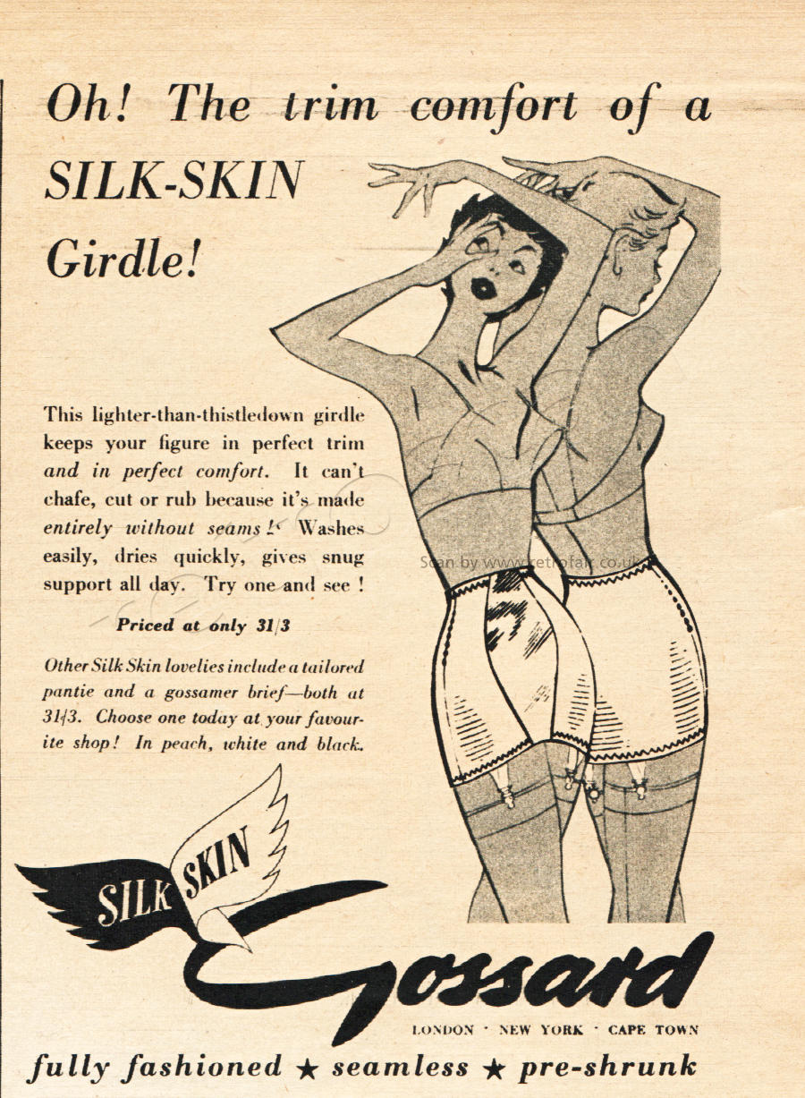 1950 Gossard Silk Skin Girdles