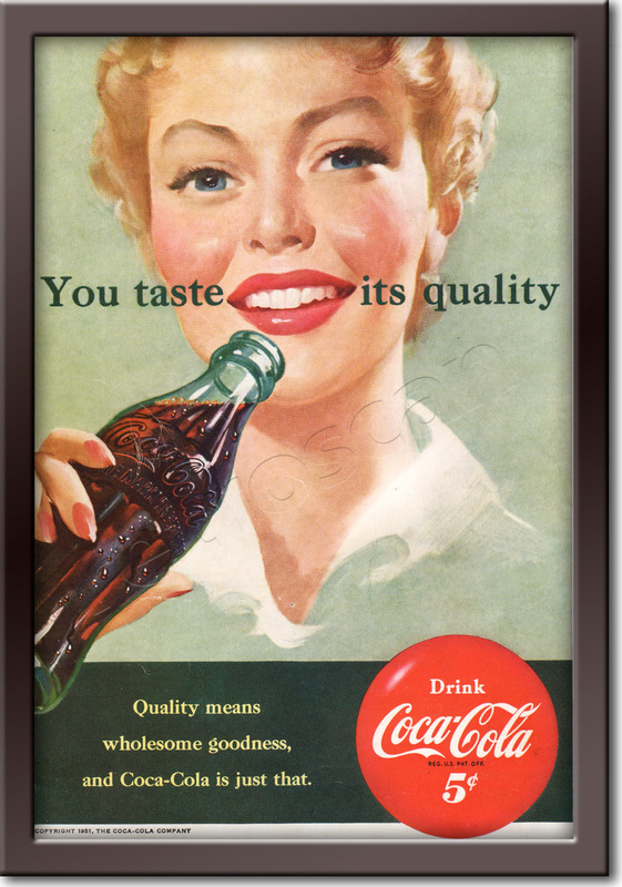  1951 Coca Cola - framed preview retro