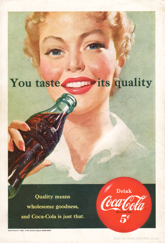 1951 Coca Cola - unframed vintage ad