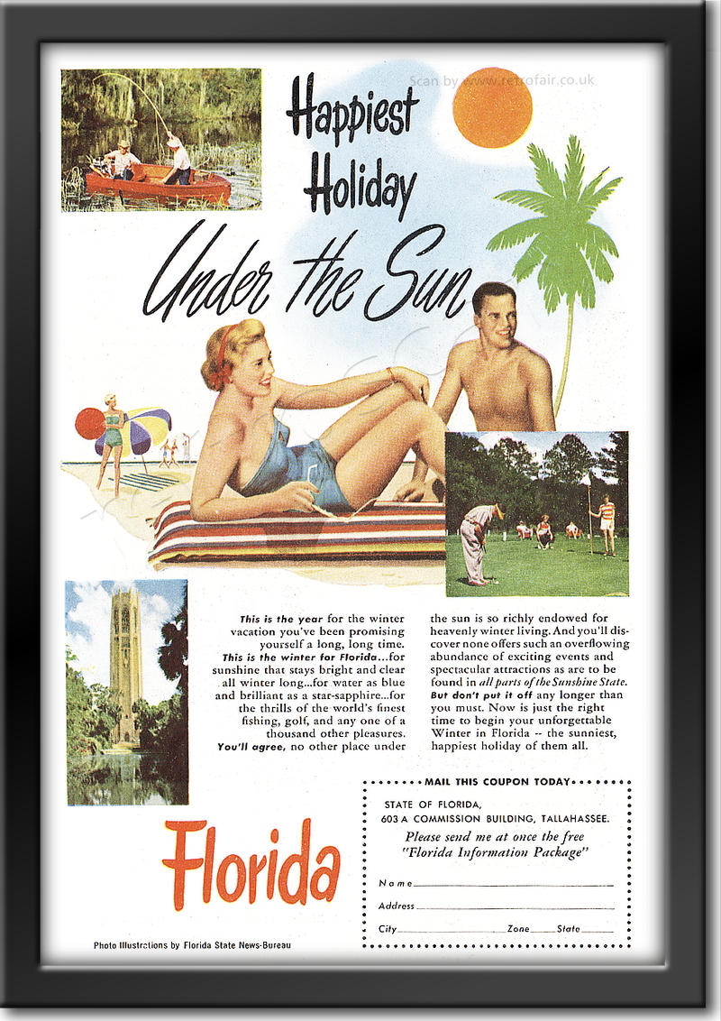 1951 vintage Florida Tourism ad