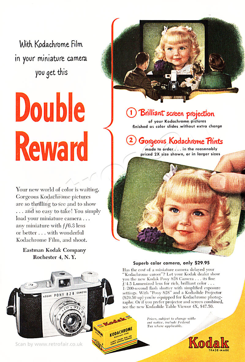 1951 Kodak - unframed vintage ad