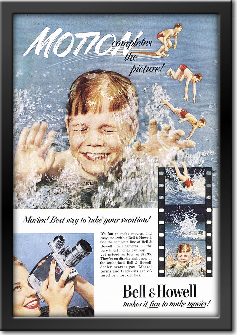 1952 vintage Bell & Howell  advert