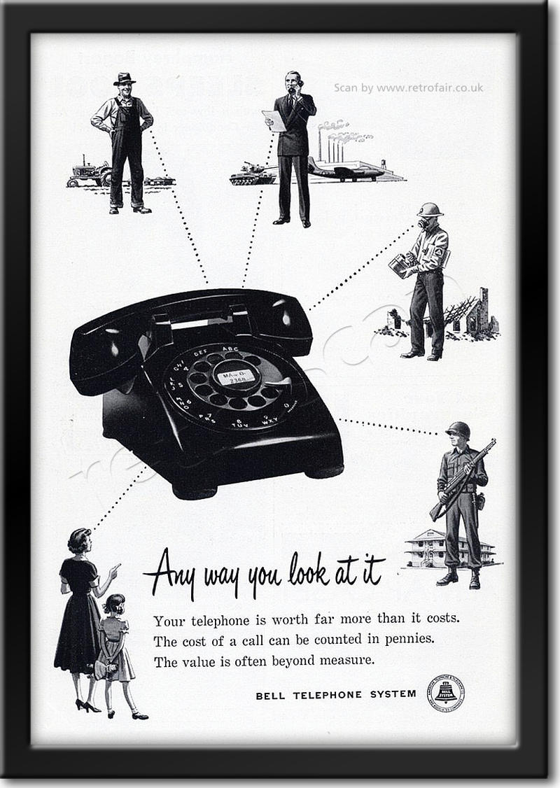 1952 Bell Telephones vintage ad