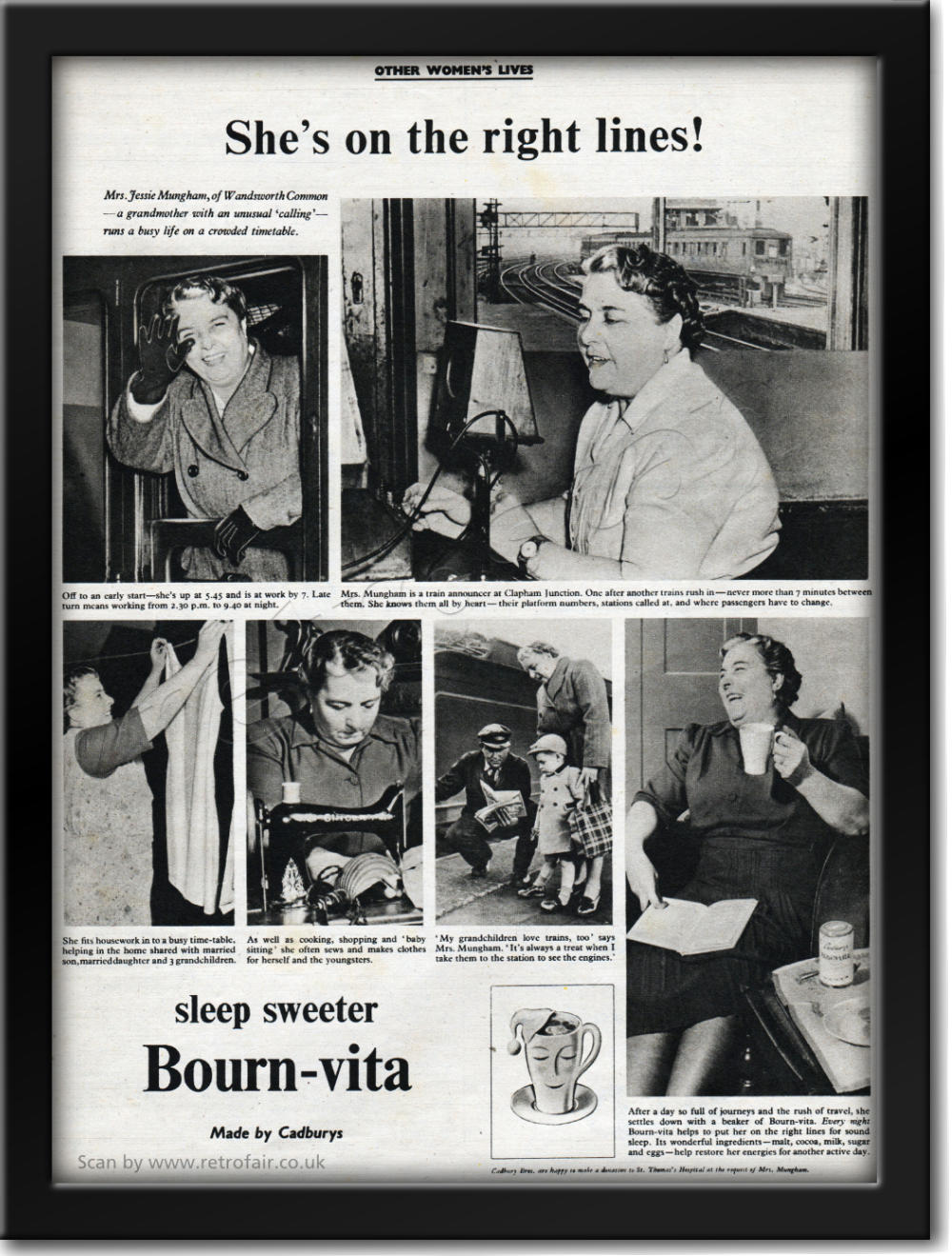 vintage 1952 Bourn-vita advert
