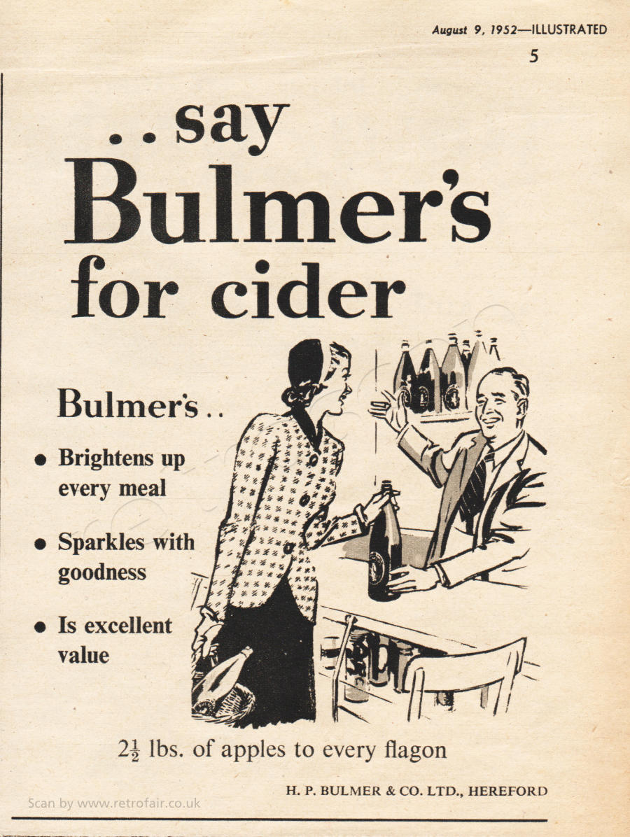 1952 Bulmer's Cider - unframed vintage ad