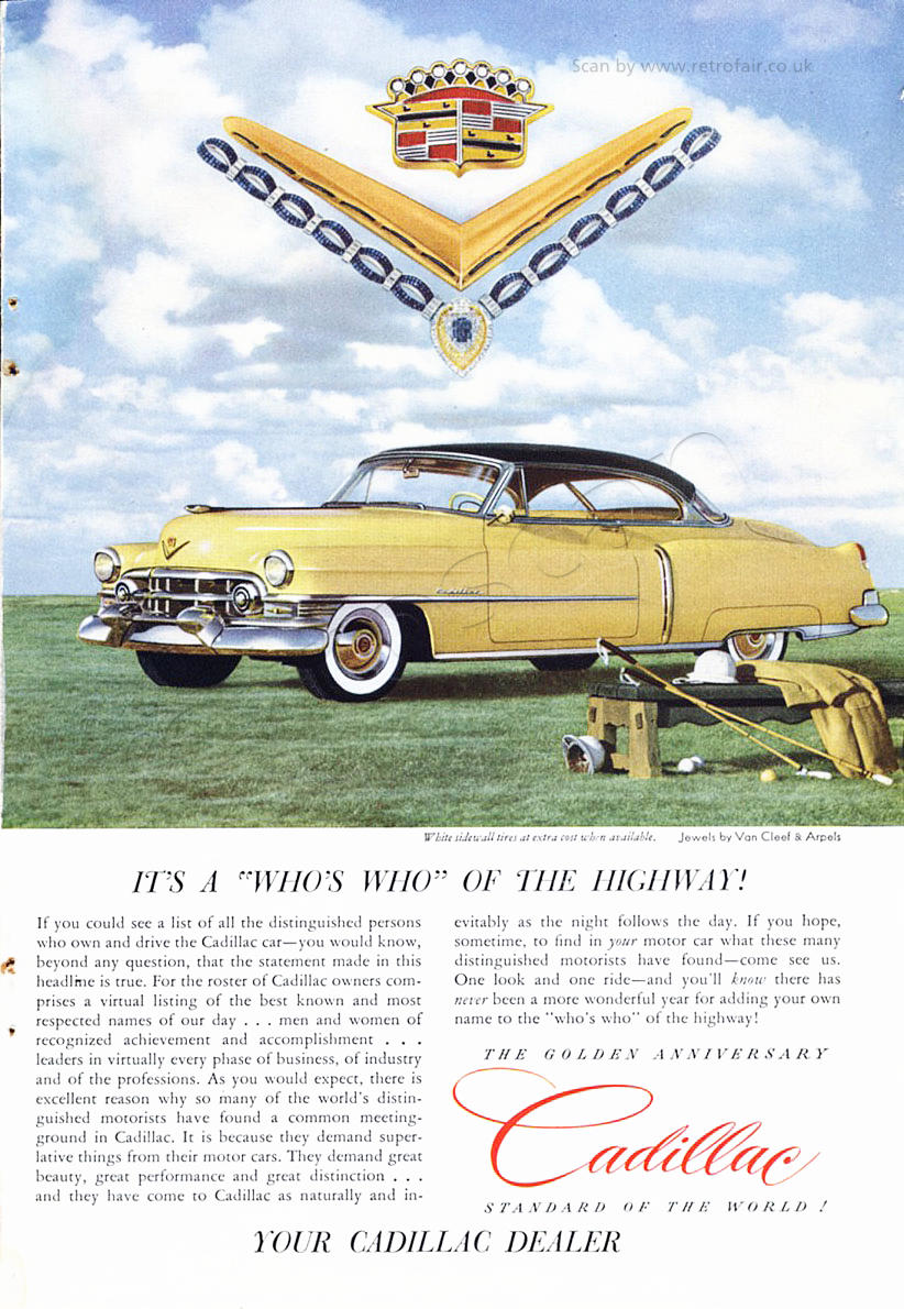 vintage 1952 Cadillac advert