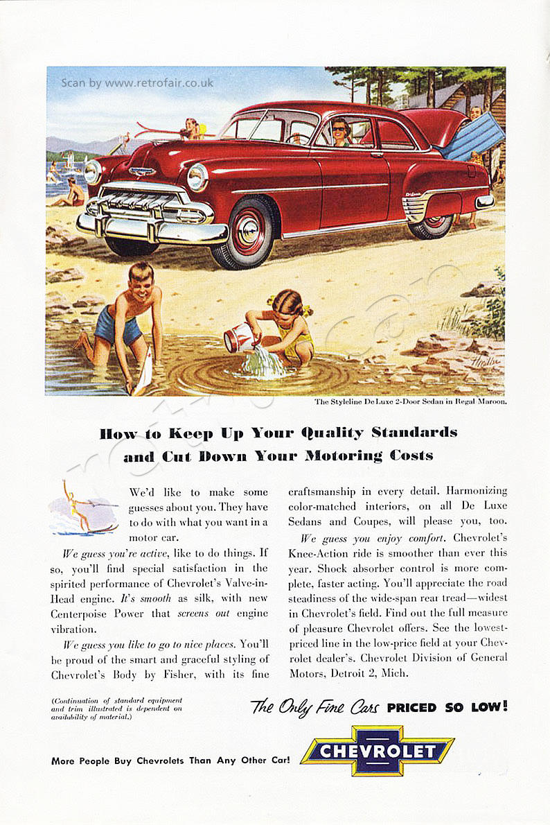 1952 vintage Chevrolet advert