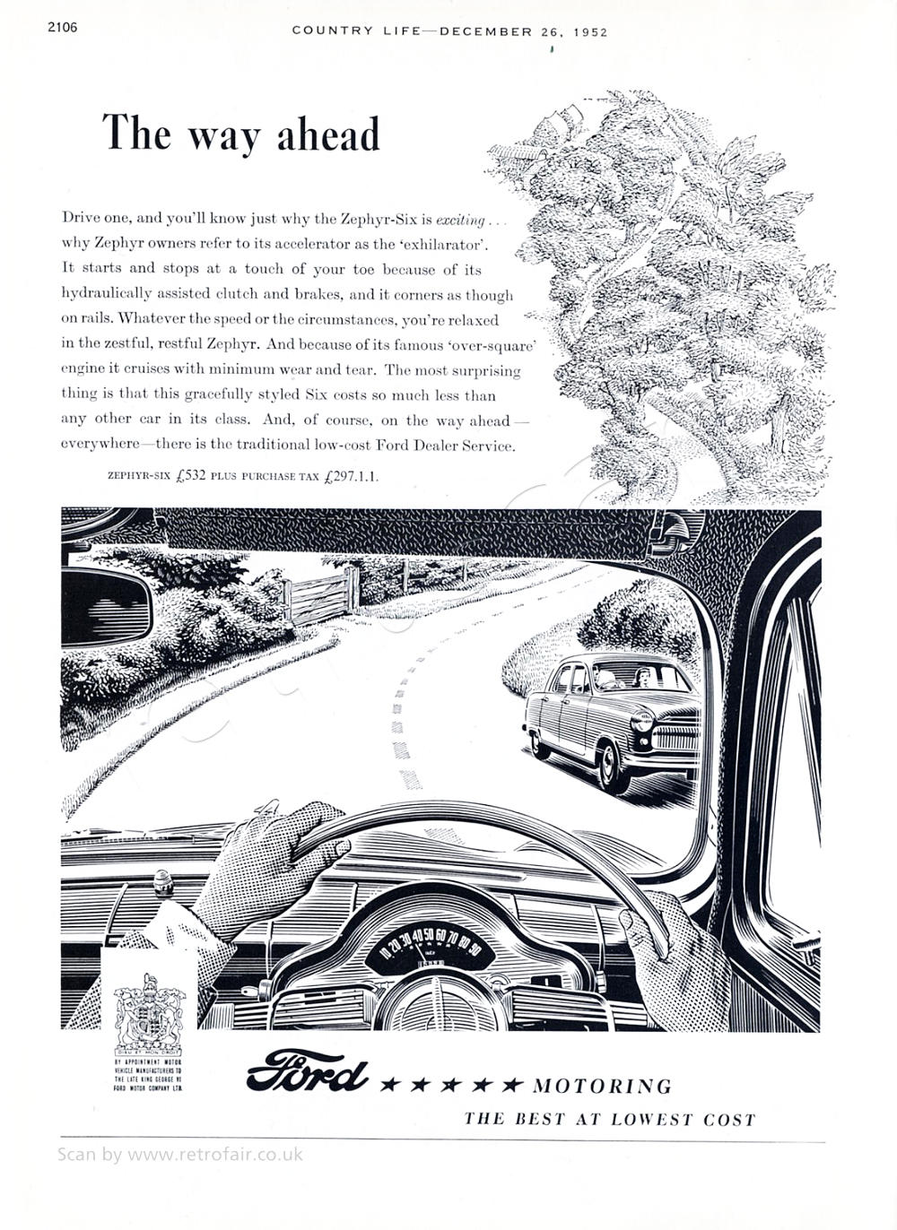 1952 Ford Zephyr Six Vintage ad 