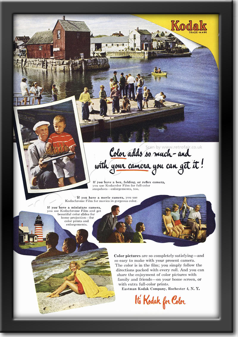 1952 vintage Kodak advert