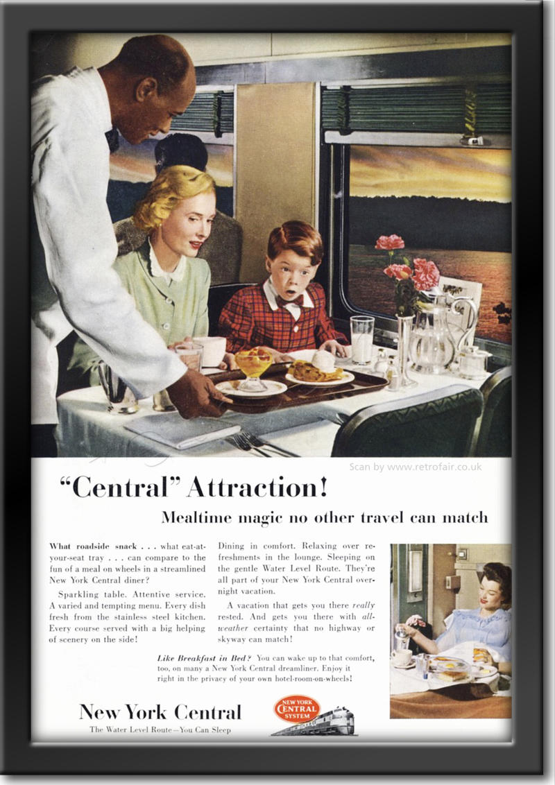 1952 vintage New York Central advert