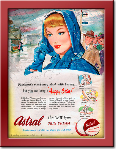 1951 Astral Skin Creamvintage advert