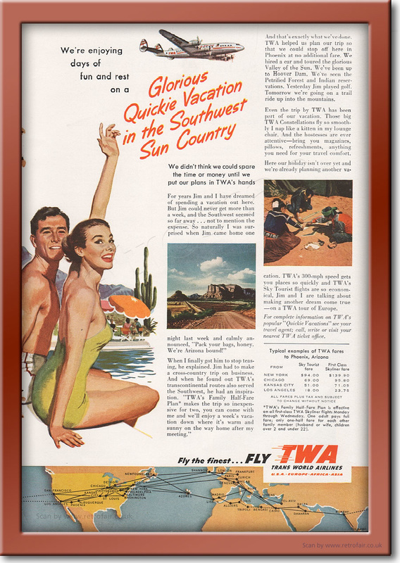 1953 TWA Vintage Ad