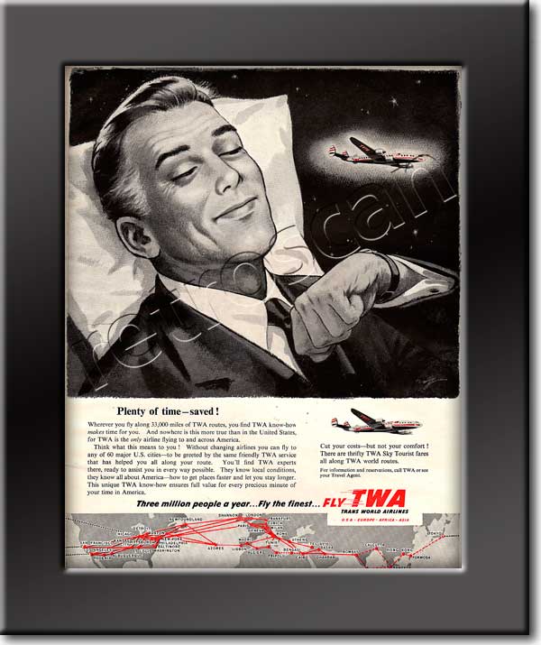 1954 TWA Vintage Ad
