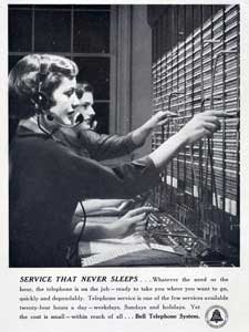 1950 Bell Telephone Systems Exchange Operators