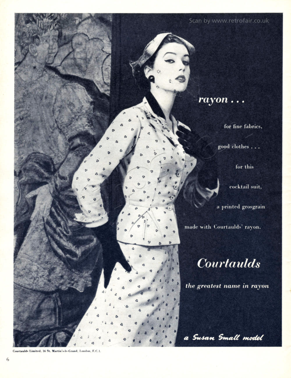 1953 Courtaulds vintage ad