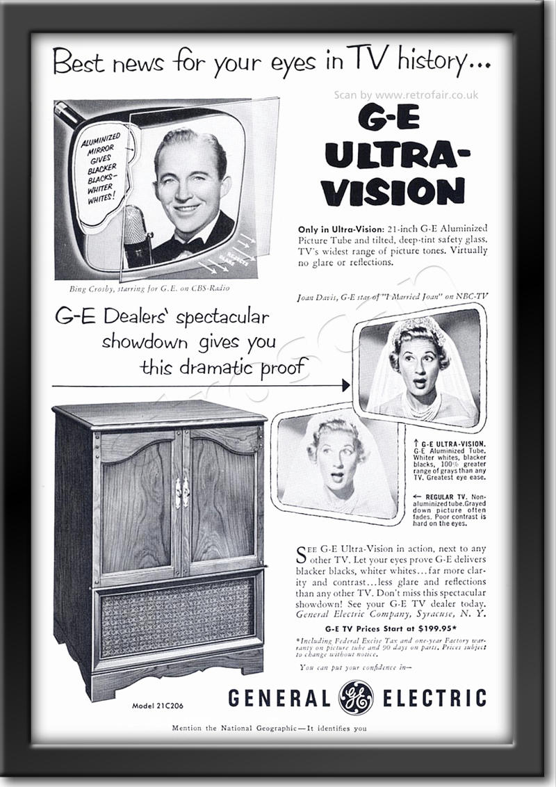 1953 vintage GEC Bing Crosby  advert