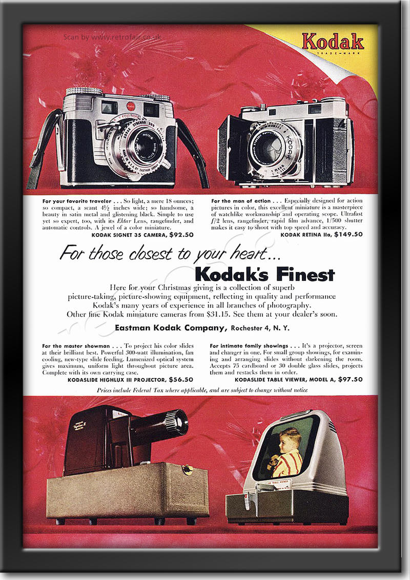 1953 vintage Kodak  advert