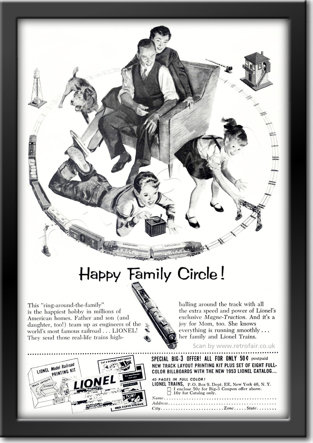 1953 vintage Lionel Train Sets advert