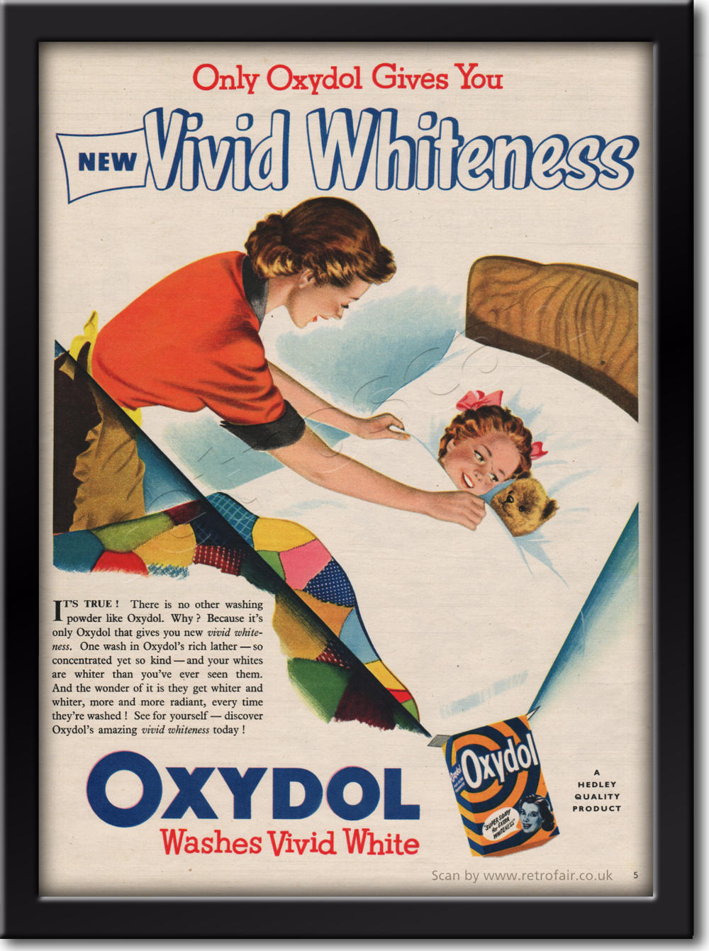 1953 Oxydol Detergent - framed preview retro