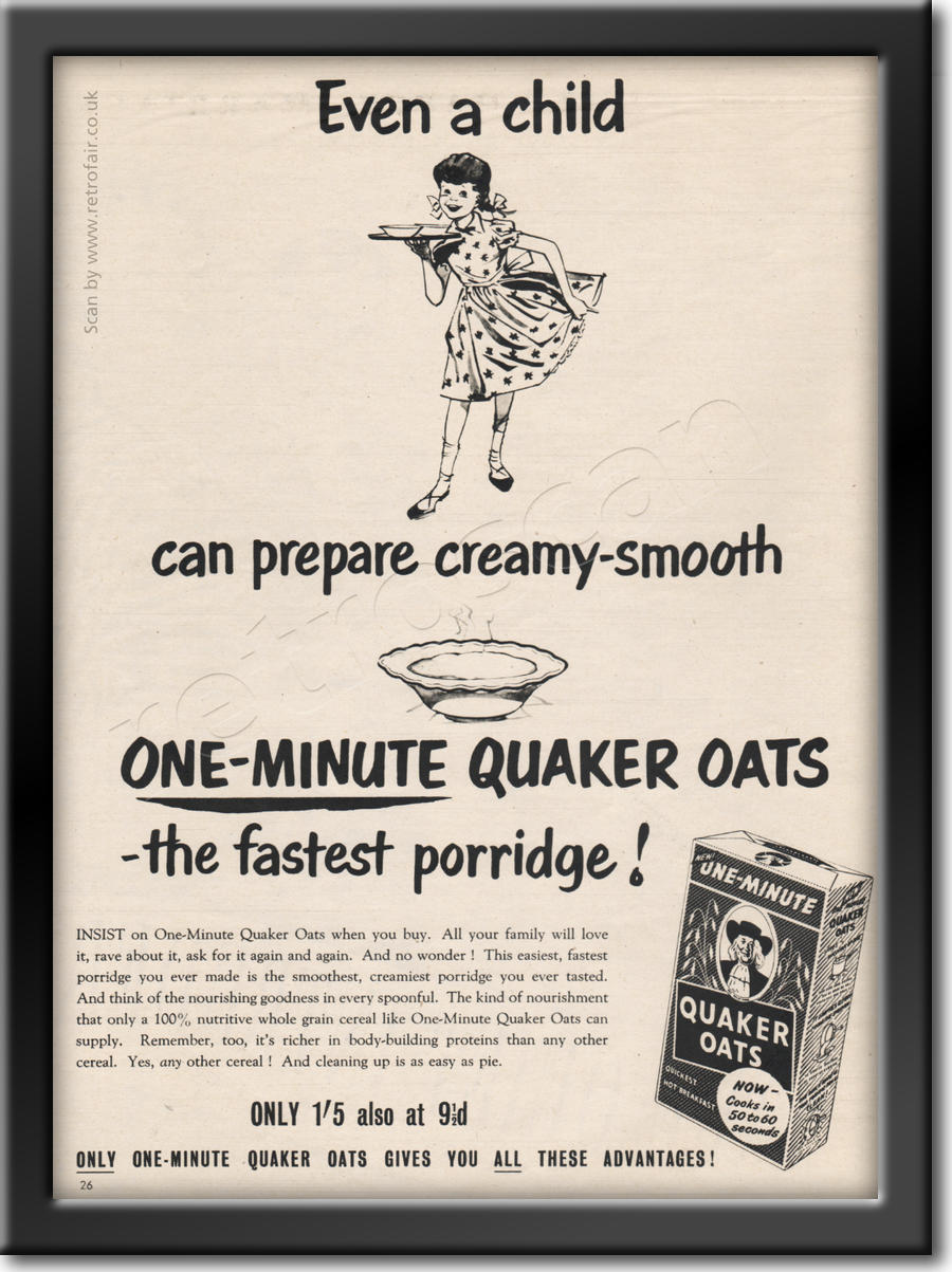 1953 Quaker Oats - vintage magazine ad