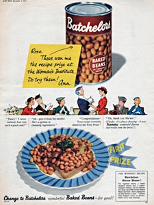  1954 Batchelors Baked Beans - vintage ad