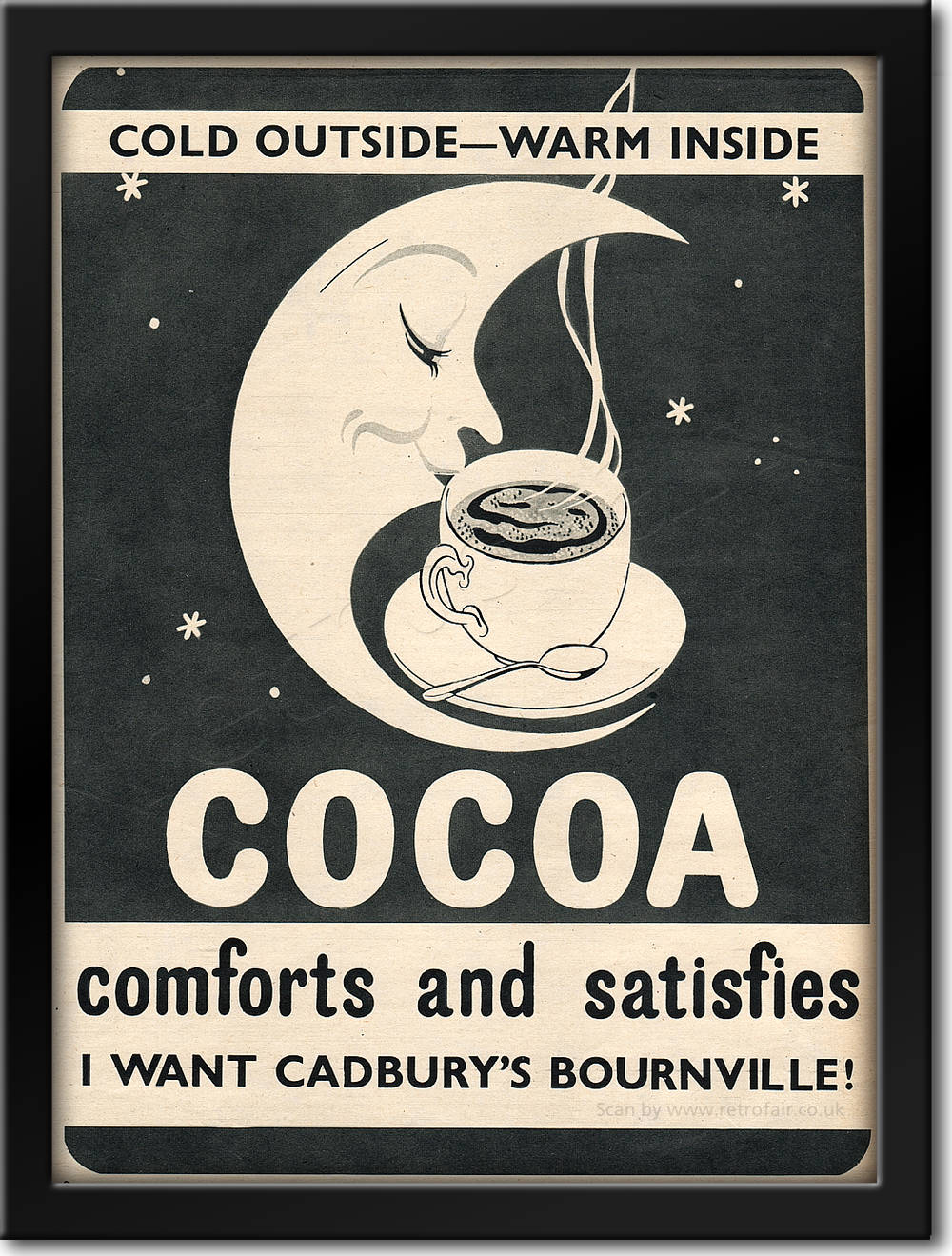  1954 Cadbury's Cocoa - framed preview retro