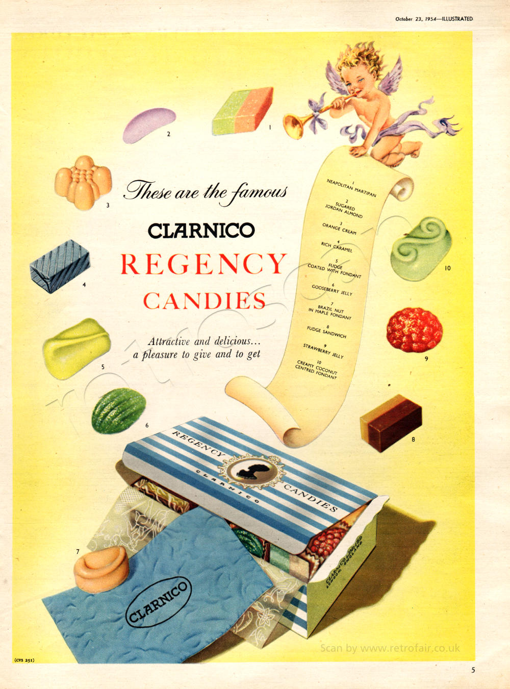 1954 Clarnico  Regency Candies - unframed