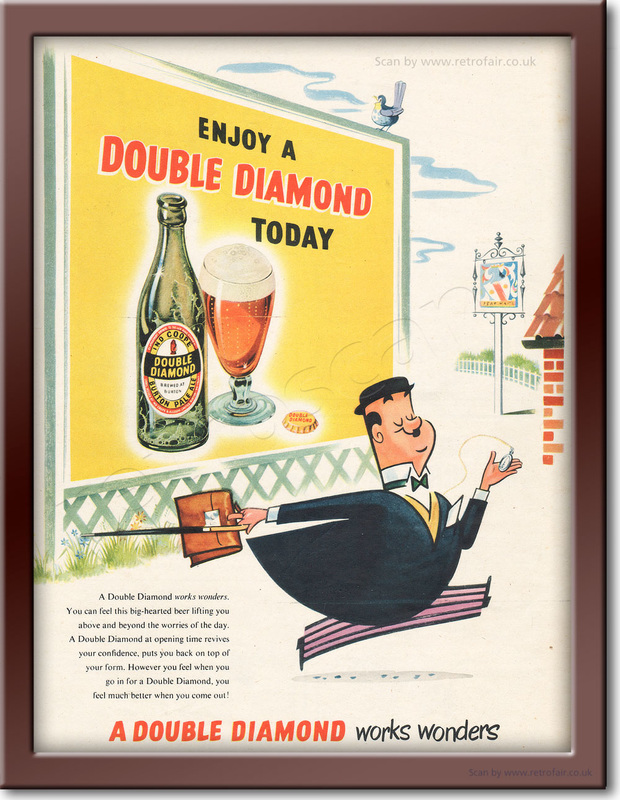 1954 Double Diamond - framed preview vintage ad