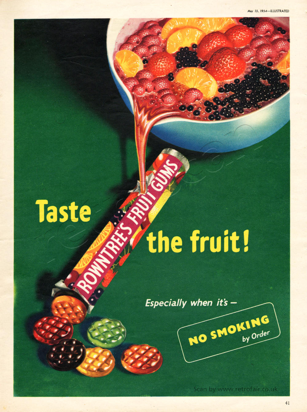 1954 Fruit Gums  vintage ad