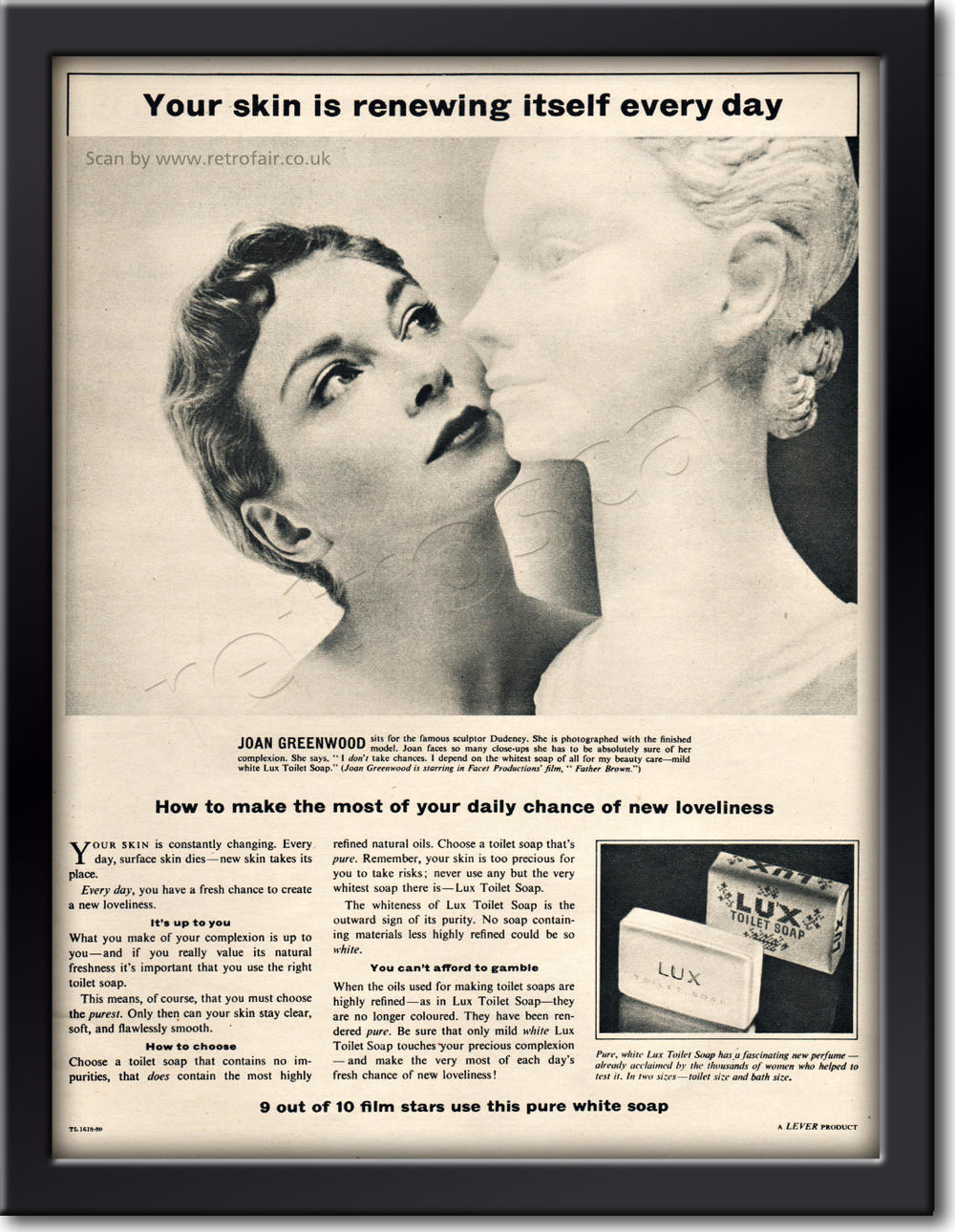 vintage Lux Toilet Soap - Joan Greenwood advert