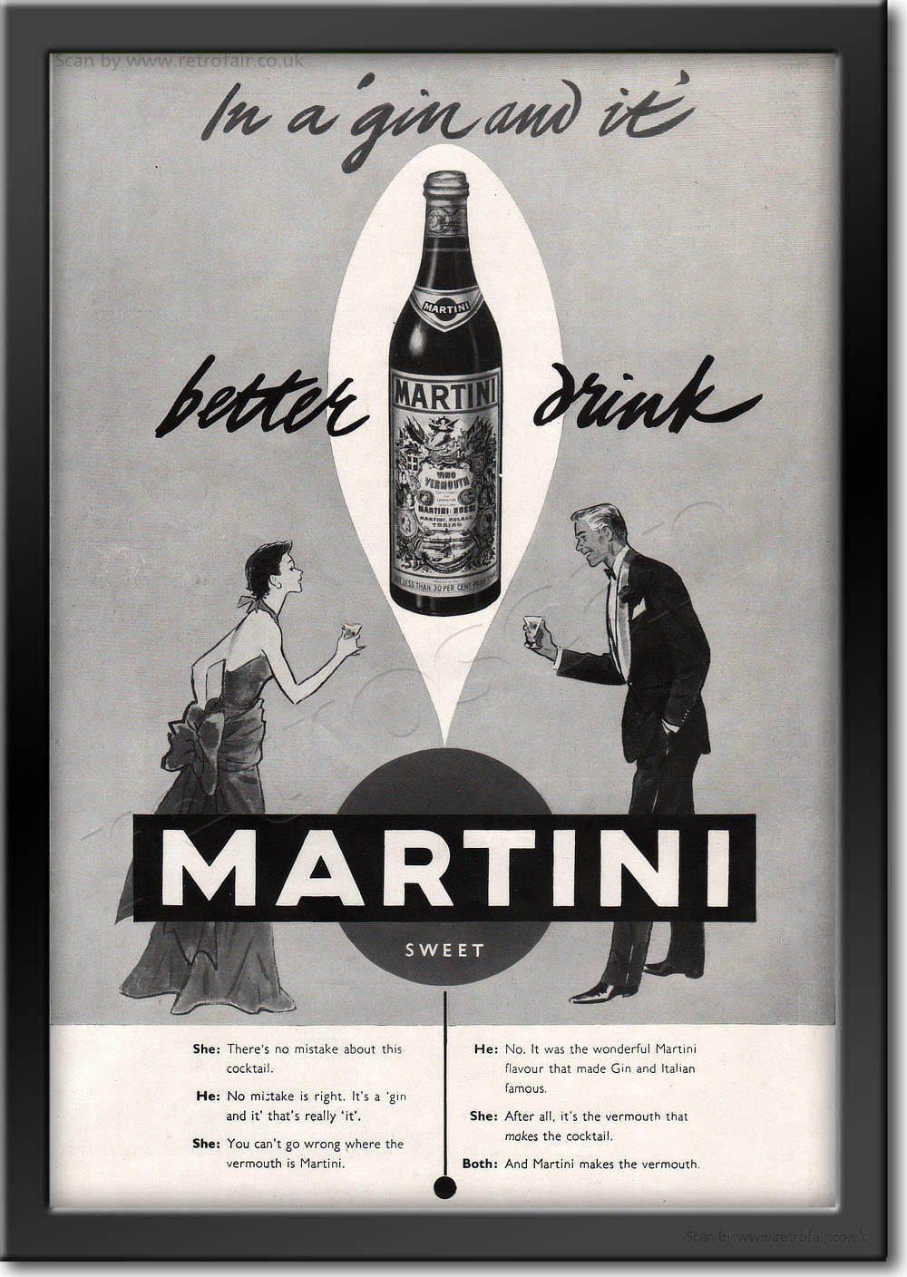 1954 Sweet Martini - framed preview retro