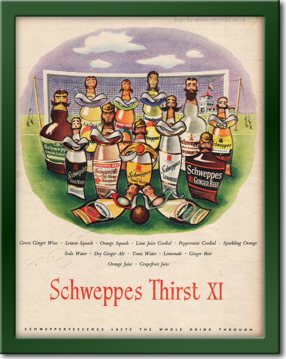 1954 vintage Schweppes advert