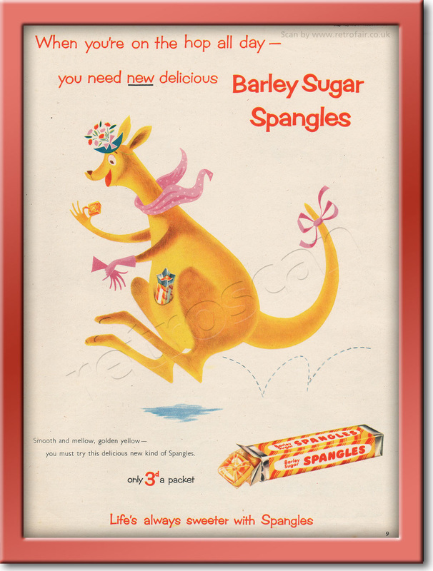 1954 Barley Sugar Spangles vintage ad
