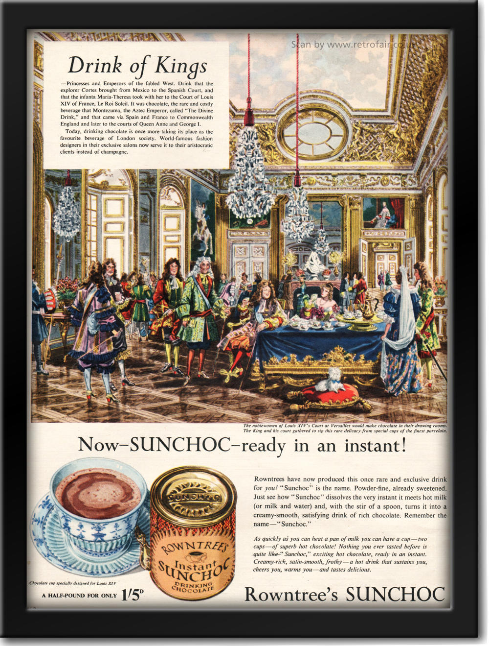 vintage 1954 Rowntrees Sunchoc ad