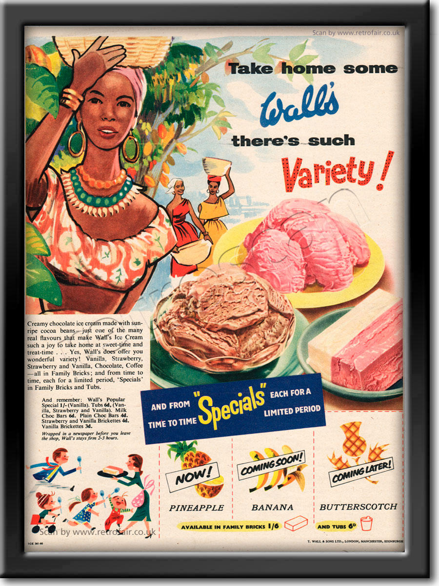  1954 Wall's Ice Cream - framed preview retro