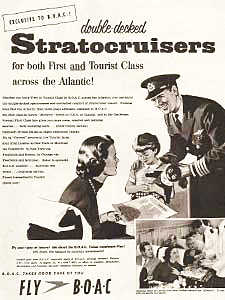 195 BOAC Stratocruiser - vintage ad