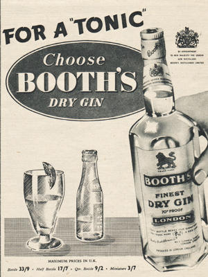1955 Booth's Gin - vintage ad