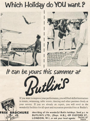 1955 Butlin's - vintage ad